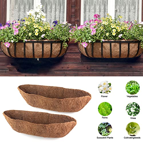 2 Pack Trough Coco Liner Fiber Replacement for Planters (2 Count)