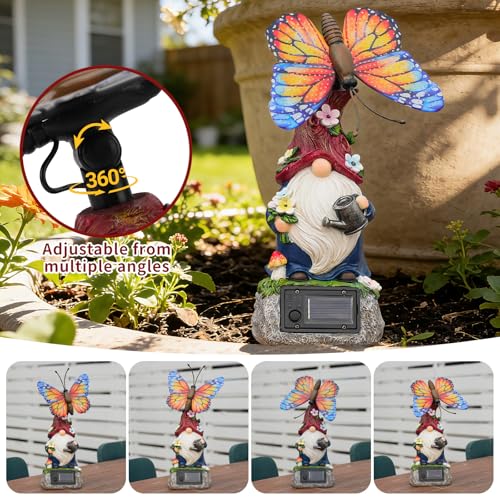 Garden Gnome Statues Solar (Gnome-Orange)