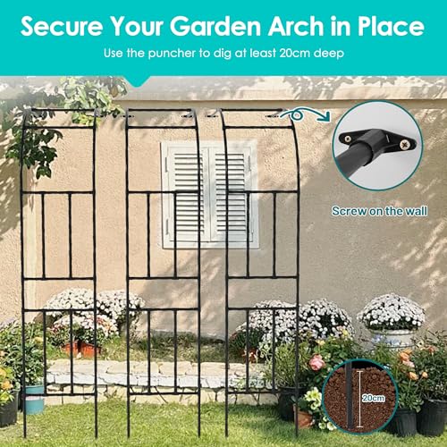Half Side Garden Arch Trellis
