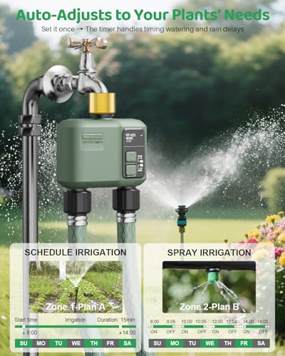 WiFi Water Timer 2 Zone for Garden Hose (2 Outlet In)