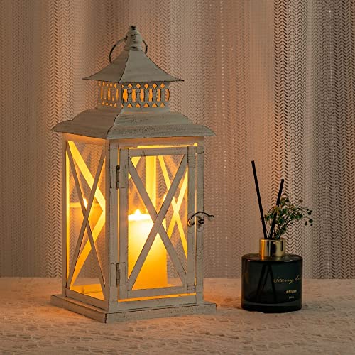 Lantern Decorative Indoor & Outdoor (White / 14.8'' / 1 Pc)