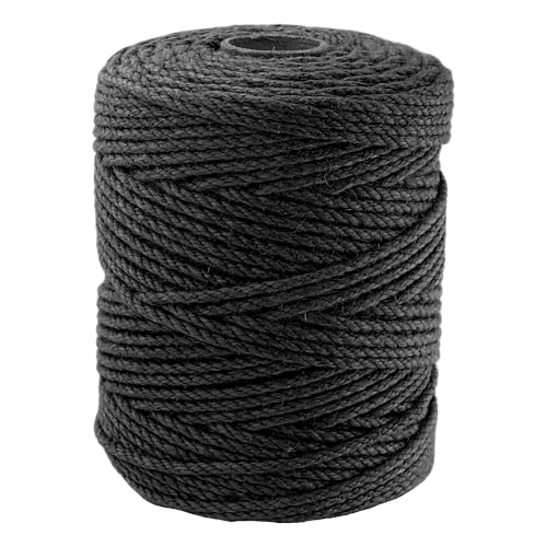 4mm x 500 Feet Black Jute Rope (500 Foot)