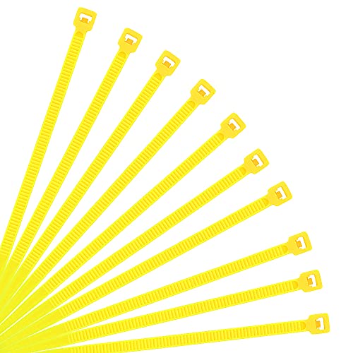 8 Inch Yellow Cable Zip Ties (Yellow / 8 inch (40 lbs, 500 pcs))
