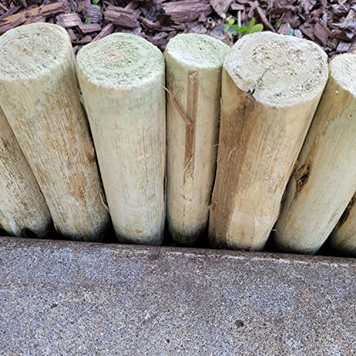 Natural Eucalyptus Wood Solid Log for Landscaping Edging Lawn Garden Fence Borders 72 in L x 6 in H x 1.25 in D