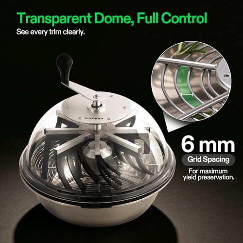 16" Bud Leaf Bowl Trimmer with Clear Dome
