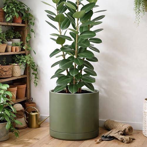 16 Inch Ceramic Planter Pot (XXX-Large / Olive)