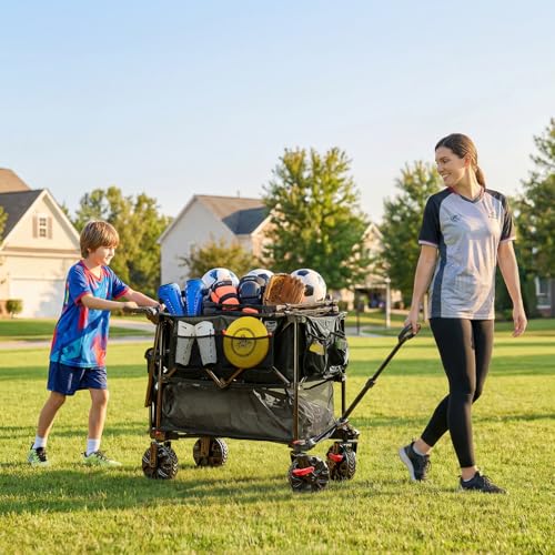 Push & Pull Double Decker Wagon (Black / With Push Handle)
