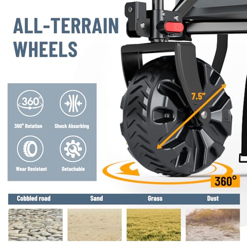 Foldable Wagon 350L Extendable Height (Gray / 350L)