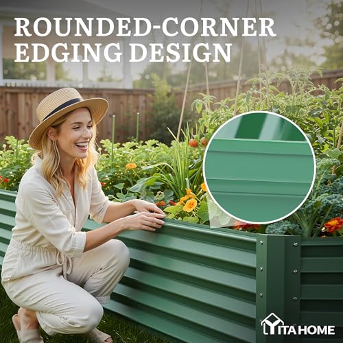 6x3x1.5ft Galvanized Raised Garden Bed (6x3x1.5ft / Green)