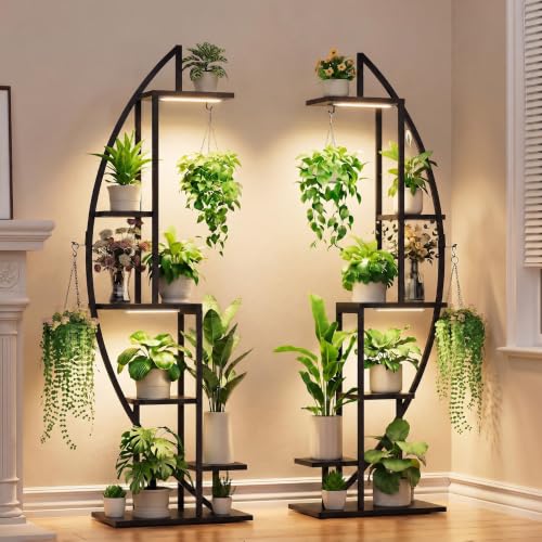 Plant Stand with Grow Light (Black + Black)