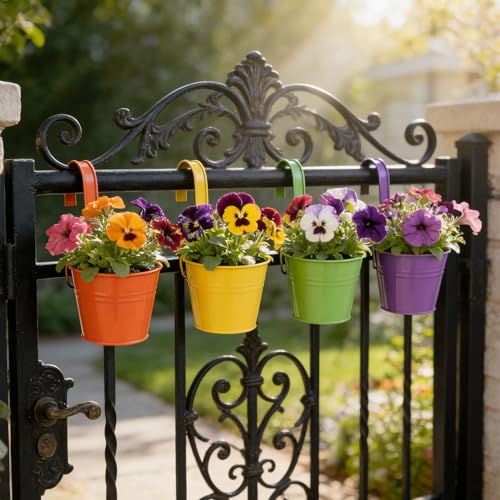 12 Pack Balcony Planters Railing Hanging (12 Count)