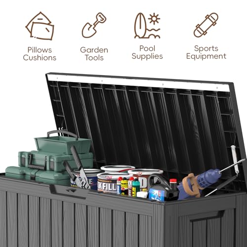 Outdoor Storage Box (Black / 90 Gallon)