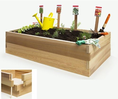 All Things Cedar RG36 3-ft x 3-ft Cedar Raised Garden Box | Expandable Plant Bed, Stackable Wooden Planter - Easy Assembly, Western Red Cedar Build, Outdoor Gardening Solution