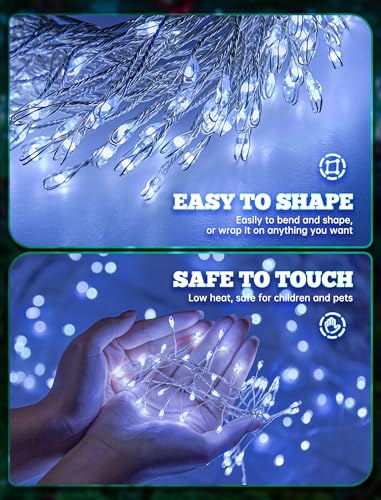 120 LED Solar Fairy Lights Outdoor Waterproof IP65 (Cool White / 9.8Ft)