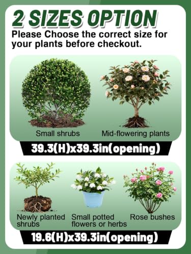 3Pcs 39.3x39.3" 70GSM Thick Plant Covers Freeze Protection for Winter Shrub (39.3in x 39.3in)
