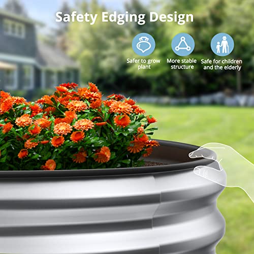 Raised Garden Bed Kit (Silver / 6×3×1 ft)