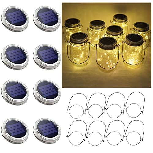Solar Mason Jar Lid Lights (Warm White)