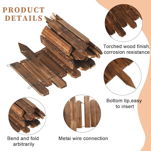 10 Pack Wood Garden Edging Fence (40 ft)