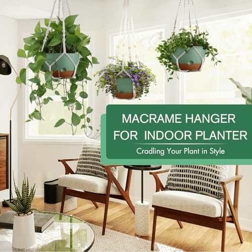 8/10/12 Inch Self Watering Hanging Planters for Outdoor/Indoor (Green / 8/10/12inch)