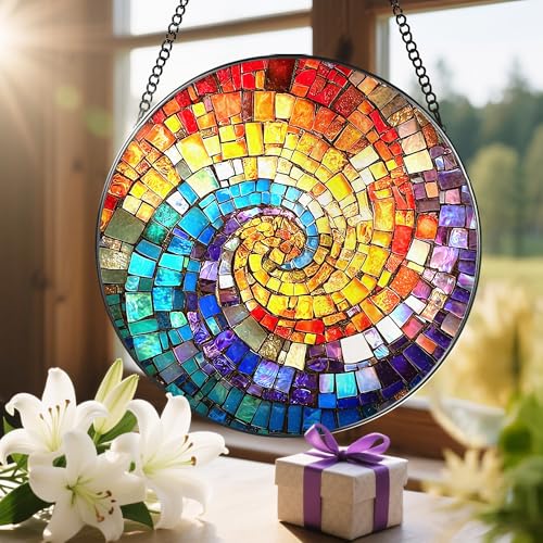 8'' Rainbow Spiral Suncatcher Ornament (Rainbow Spiral)