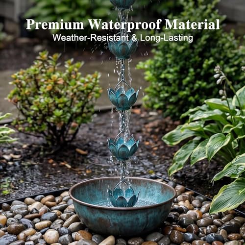 8.5 FT Rain Chain for Gutters