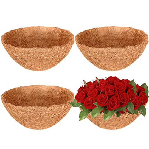 4 Pack 20 Inch Coconut Liners for Hanging Baskets Replacement (20inch)