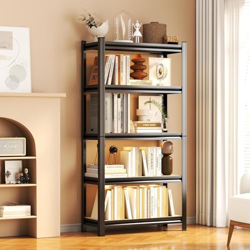 Book Shelf Wood Bookshelves (5-Tier 58''Hx30''Wx12''D)