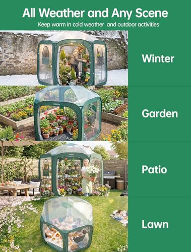 Pop up Greenhouse Tent (90.6"Tall Green Greenhouse)