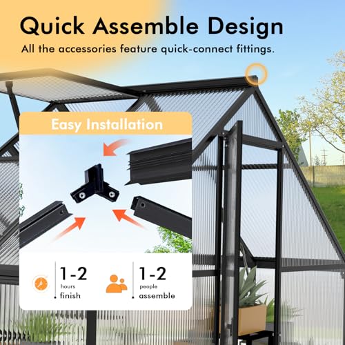 6X4FT Greenhouse with Thermometers (6×4 FT With Thermometers)