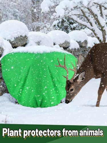 3Pcs 19.6x39.3" 70GSM Thick Plant Covers Freeze Protection for Winter Shrub (19.6in x 39.3in)