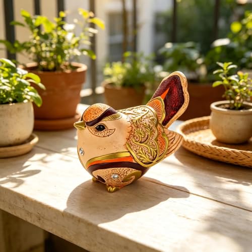 Bird Figurines for Home Decor Sparrow Gifts for Bird Lovers (Art Deco)