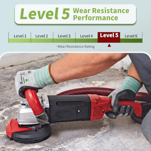 12 Pairs A6 Cut Resistant Gloves with Reinforced Thumb (Grey / Large)