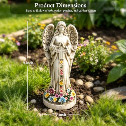 Angel Garden Statues Outdoor Cemetery Decorations for Grave
