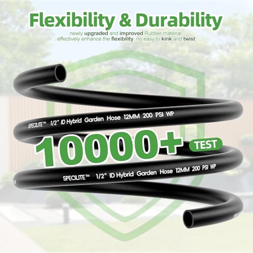 Lightweight Garden Water Hose 175 Ft x 1 (Black / 175 FT)