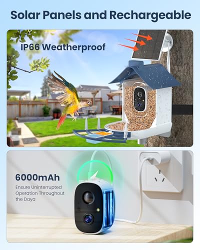Smart Bird Feeder with Camera (Blue01)