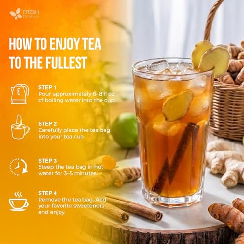Premium Turmeric Ginger Cinnamon Tea (135 Count)