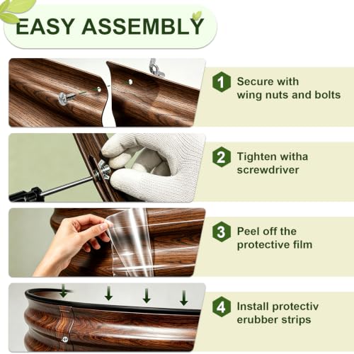 Galvanized Raised Garden Beds Outdoor (Brown / 8 x 4 x 1 ft)