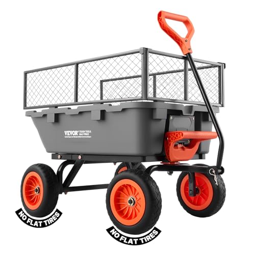 800LBS 7 CU.FT Poly Garden Cart Dump Wagon (Grey01)