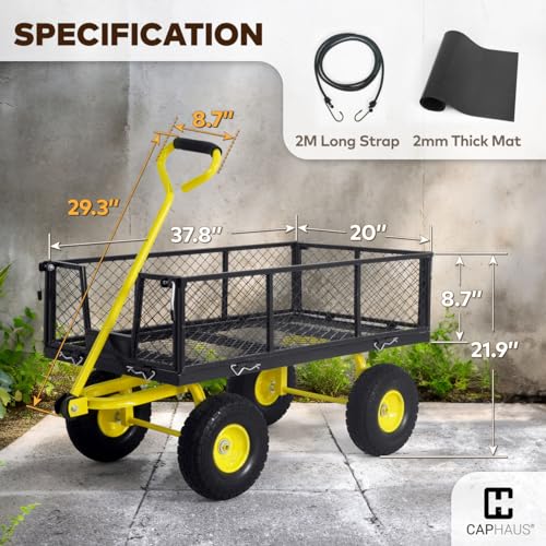 Metal Black Garden Cart (Black)