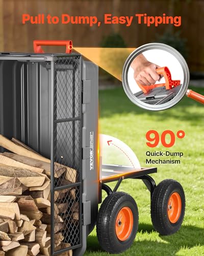 10 Cu.Ft 1200LBS Poly Garden Cart Dump Wagon (Grey01)