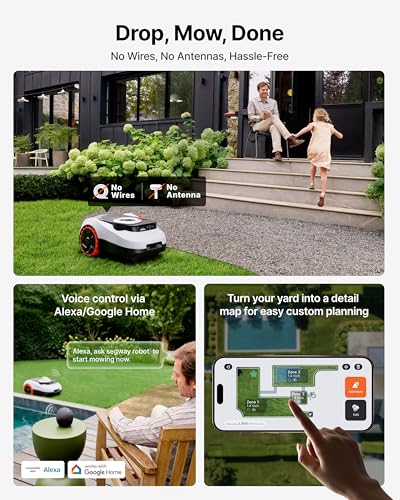 Segway Navimow i215 LiDAR Robot Lawn Mower Wire Free with Garage M (i215 LiDAR + Garage M)