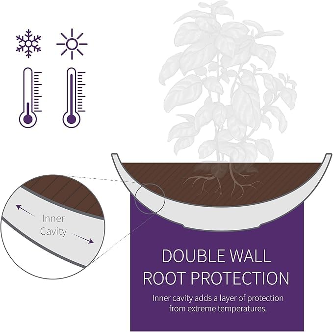 Extra Large Outdoor Planter Bowl with Drain Hole for Water Gardens