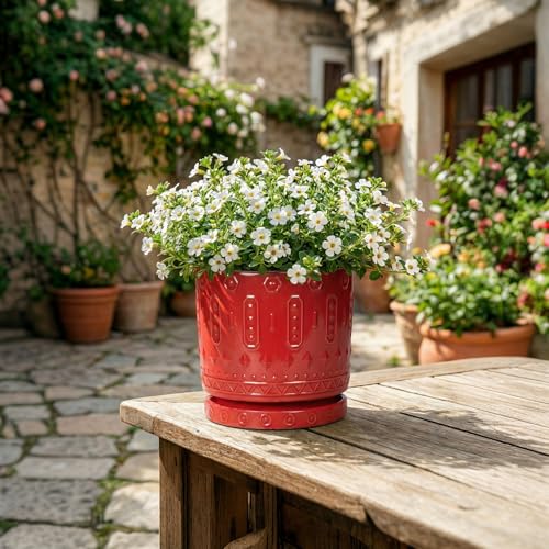 Plant Water Catcher Tray (5.6" / Red)