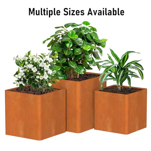 Corten Steel Planters Outdoor 24"x24"x25"