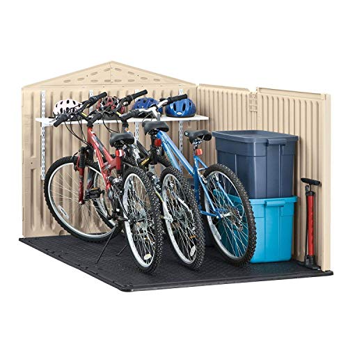 Slide Lid Resin Outdoor Storage Shed (7'x5' / Beige)