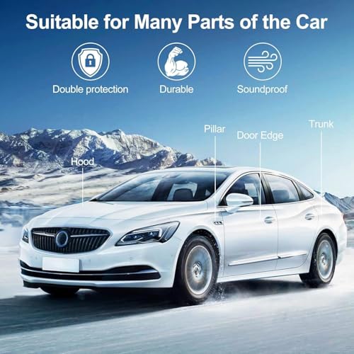 Automotive Door Weather Stripping 80Ft Car Door Rubber Edge Trim Seal Strip Gasket with Top Bulb Easy to Install for Car Bus Camper Boat RV Truck Doors and Home Applications (80Ft)