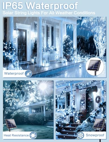 Solar String Lights Outdoor (Cool White / 6 Pack(100LED))