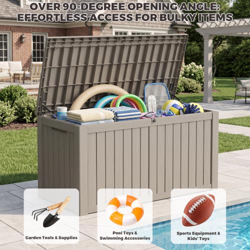 Outdoor Storage Box (Grey / 180 Gallon 3.1 XL)