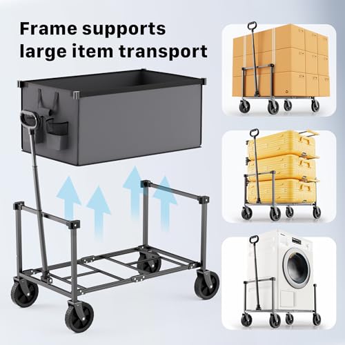 29.3" Collapsible Wagon Cart (Darkgray / 150L)