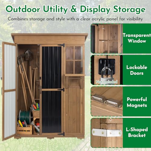 Outdoor Storage Cabinet (Black / 47" x 20" x 70")